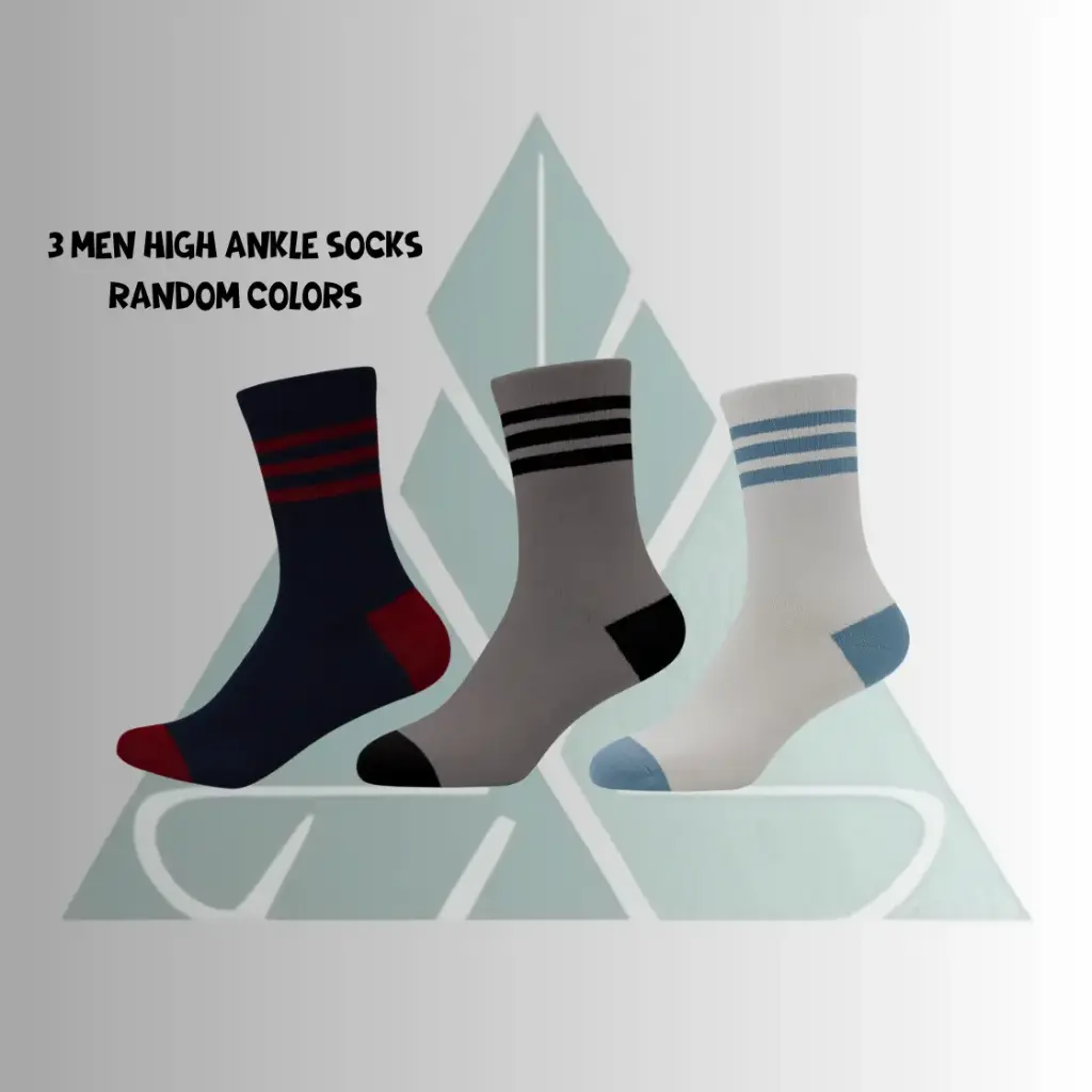 Men High Ankle Socks - Pack of 3