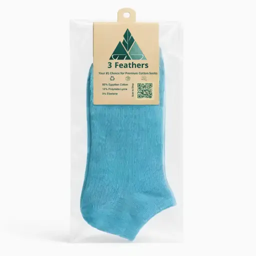 Male Plain Short Socks - Petrol