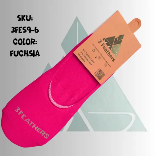 [3FES9-6] Women Invisible Socks - Fuchsia