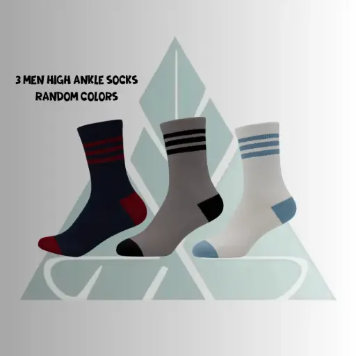 Men High Ankle Socks - Pack of 3